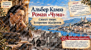 Альбер Камю. Роман «Чума». Сюжет твору. Історичне підґрунтя.