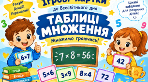 Ігрові картки до Всесвітнього дня таблиці множення