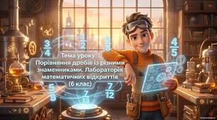 Порівняння дробів із різними знаменниками