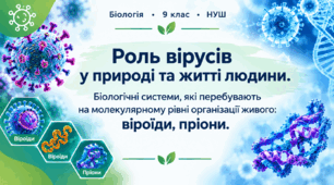 Роль вірусів у природі та житті людини. Біологічні системи, які перебувають на молекулярному рівні організації живого: віроїди, пріони
