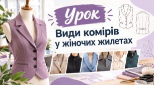 Види комірів у жіночих жилетах
