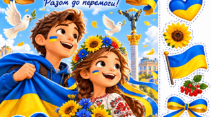 Шаблон для аплікації до Дня Гідності та Свободи