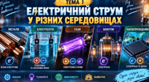 Підготовка до контрольної роботи з теми "Електричний струм у різних середовищах"
