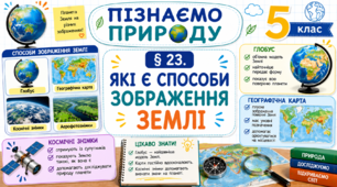 Які є способи зображення Землі. Презентація, інфографіка, робочий аркуш