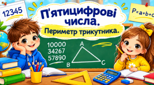 Урок 30 П’ятицифрові числа. Периметр трикутника.