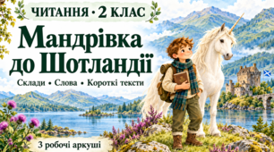 Читання, 2 клас. Склади, слова та короткі тексти з завданнями — «Мандрівка до Шотландії»