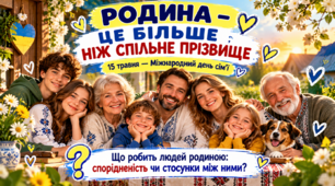 15 травня - День сім'ї. Інтерактивна презентація "Родина - це більше, ніж спільне прізвище" для учнів 5-12 класів