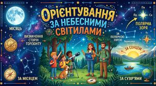 Орієнтування за небесними світилaми.