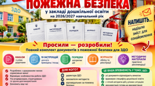 Пожежна безпека в ЗДО 2026-2027. Комплект документації для директора та вихователя-методиста