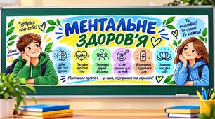 Банер-розтяжка «Ментальне здоров'я» (Оформлення дошки) 5-7 кл.