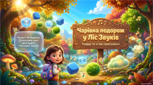 Презентація до уроку з української мови "Тверді і м’які приголосні звуки. Виконання тренувальних вправ. Навчальне аудіювання."