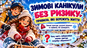 Зимові канікули. Інтерактивна презентація "Зима без ризику: правила, які бережуть життя" для учнів 5-12 класів