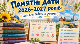 Пам’ятні дати 2026–2027 років: ідеї для роботи з учнями