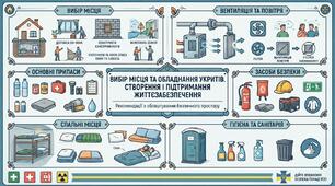 Вибір місця та обладнання укриттів. Створення і підтримання життєзабезпечення. "Захист України". 11 клас