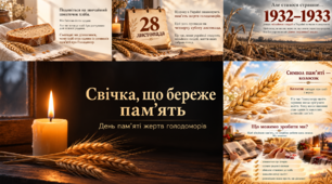 День пам'яті жертв Голодомору. Презентація "Свічка, що береже пам'ять"