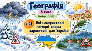Які несприятливі погодні явища характерні для. Презентація, інфографіка, робочий аркуш