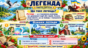 Картка- пам'ятка "Легенда"