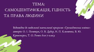 Самоідентифікація, гідність та права людини