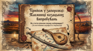 Народний переказ "Прийом у запорожці" ( презентація )