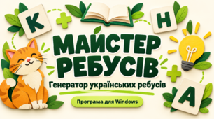 Інтерактивна програма «Майстер ребусів»: генератор ребусів на задане українське слово