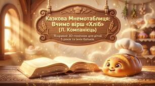 Мнемотаблиця «Хліб — усьому голова»: вивчаємо вірш і розвиваємо мовлення дошкільнят