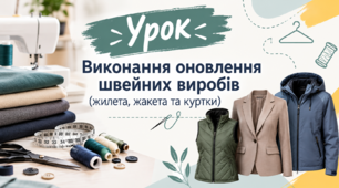 Виконання оновлення швейних виробів (жилета, жакета та куртки)