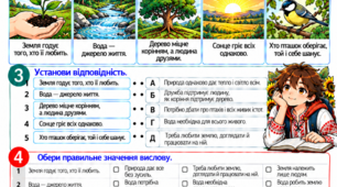 Людина і природа: народна мудрість і повчальні вислови. Українська література, 8 клас НУШ. Модифікований дидактичний матеріал для учнів з ООП (тема №7).
