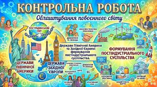 Контрольна робота. Облаштування повоєнного світу. Держави Північної Америки та Західної Європи: формування постіндустріального суспільства.