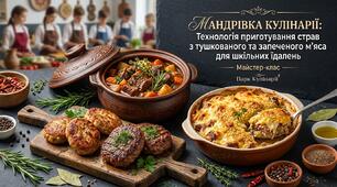 Навчально-методична презентація: Технологія приготування страв з тушкованого, запеченого та січеного м’яса + візуальні картки