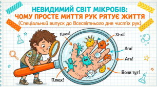 Презентація "Невидимий світ мікробів: Чому просте миття рук рятує життя" (до Всесвітнього дня чистоти рук - 15 жовтня)