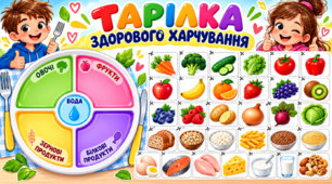 Тарілка здорового харчування: навчаємося граючи.