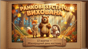 Презентація «Ранкові зустрічі. Вихована. Міжнародний день костюму» (13 жовтня)