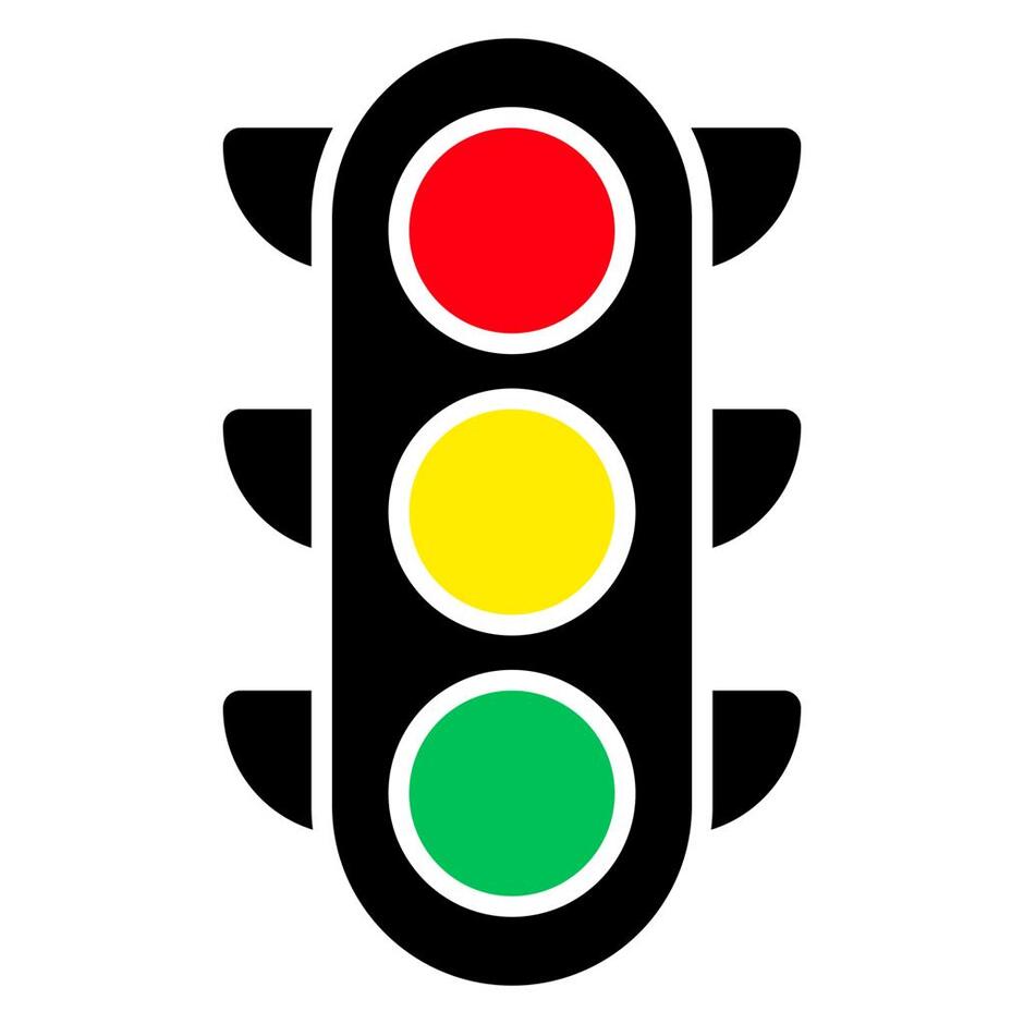 Traffic light signal vector icon. Traffic control light. Signal with red, yellow and green color flat icon for apps and websites.