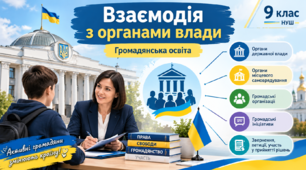 Розробка уроку громадянського освіти для 9 класу НУШ: "Взаємодія з органами влади" (§ 6 підручника І.Д. Васильків)