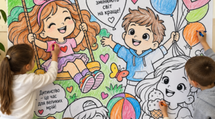 👧🧒🎨 Велика розмальовка до Всесвітнього дня дитини 1, 4, 9, 16, 25 аркушів