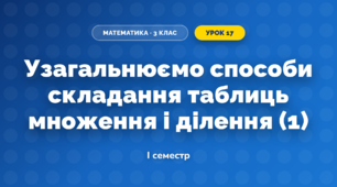 Узагальнюємо способи складання таблиць множення і ділення (1) (3 клас, Математика, Скворцова)