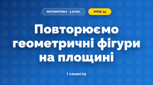 Повторюємо геометричні фігури на площині (3 клас, Математика, Скворцова)
