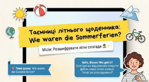 Презентація-конспект до уроку 2. «Wie waren die Sommerferien. Якими були літні канікули»  Німецька мова. 7 клас НУШ. Deutsch. HALLIHALLO! • Друга іноземна мова •