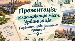 Презентація: Класифікація міст. Урбанізація. Розвиток урбанізаційних процесів.