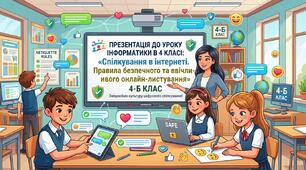 Презентація до уроку інформатики в 4 класі: «Спілкування в інтернеті. Правила безпечного та ввічливого онлайн-листування»