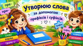 Утворюю слова за допомогою префіксів і суфіксів 
