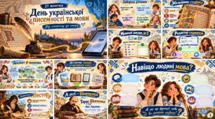 📚 «День української писемності та мови: від літопису до смартфона» 🇺🇦 | Презентація — 5-9 класи | Історія мови, цікаві факти, мовні виклики та ігри | 27 жовтня