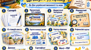 «Мовний детектив». Інтерактивний квест до Дня української писемності та мови для 5–9 класів: сценарій, презентація, картки, дидактичні матеріали