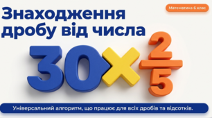 6 клас математика Знаходження дробу від числа