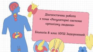 Діагностична робота з теми «Регуляторні системи організму людини» 8 клас НУШ Задорожний