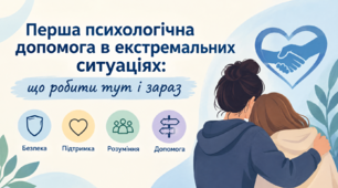 Перша психологічна допомога в екстремальних ситуаціях: що робити тут і зараз