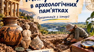 **Презентація з історії для 5 класу НУШ «Минуле світу в археологічних пам’ятках» із цікавими завданнями та тестами**