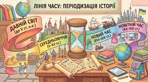 Практична робота з історії (6 клас): «Лінія часу. Періодизація історії» — інтегрований курс (з відповідями для вчителя).