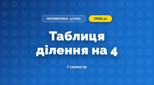 Таблиця ділення на 4 (3 клас, Математика, Козак)