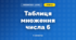 Таблиця множення числа 6 (3 клас, Математика, Козак)